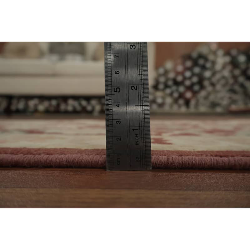 Hand Knotted Oriental 100% Wool Carpet Traditional All-Over Oranges & Rust Ziegler Area Rug - 3' 10'' X 2' 0''