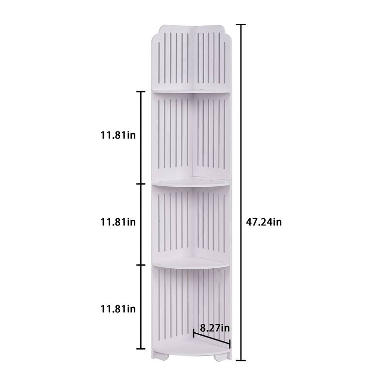 Javlergo Bathroom Corner Shelf, 3/4-tier Small Storage Rack for Living Room, Bedroom, Kitchen, Home Office