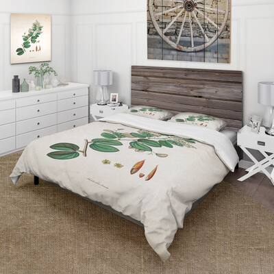 Designart 'Vintage Botanicals XIII' Farmhouse Duvet Cover Set