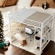 preview thumbnail 2 of 30, Metal Full Size Loft Bed with Storage Staircase,Small Wardrobe,Built-in Desk and Storage Shelves