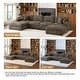 preview thumbnail 11 of 131, Oversized Chenille Modular Sectional Sofa Conversation Set with 2 Ottomans