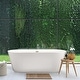 preview thumbnail 14 of 33, Altair Kaprun Flatbottom Freestanding Acrylic Soaking Bathtub in Glossy White with Drain and Overflow 67" x 32" - White+BrushedBrassHardware