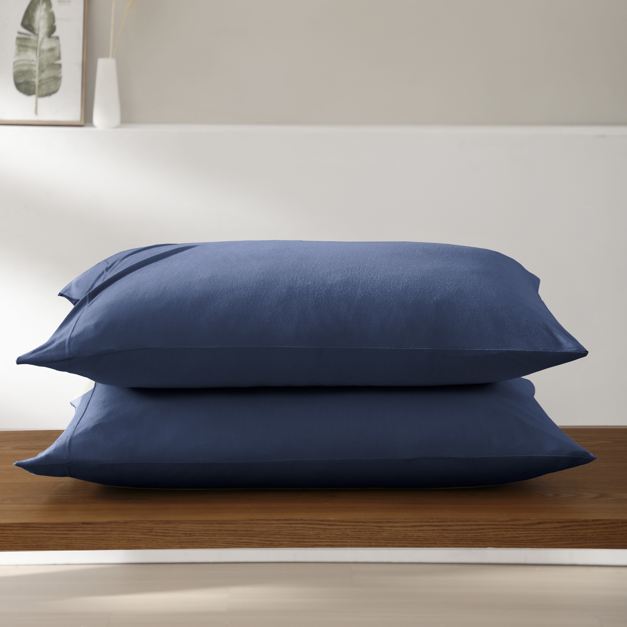 Pure Beech TENCEL Modal Jersey Knit Pillowcase Set Heather Grey King