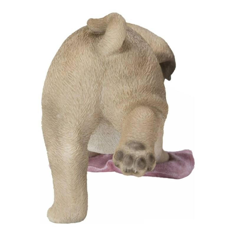 8" Mopping Pug Dog Outdoor Garden Statue