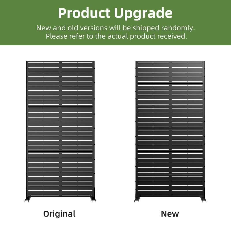 72in Dovelina Outdoor Freestanding Metal Privacy Screen Decorative Garden Fence