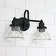 preview thumbnail 4 of 3, Baxter 2-light Bath/ Vanity Fixture w/ Clear Glass