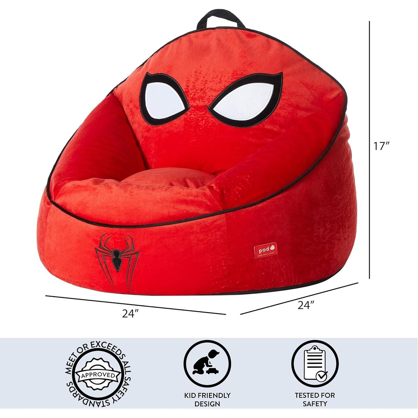 Marvel Spiderman Kids Bean Bag Chair