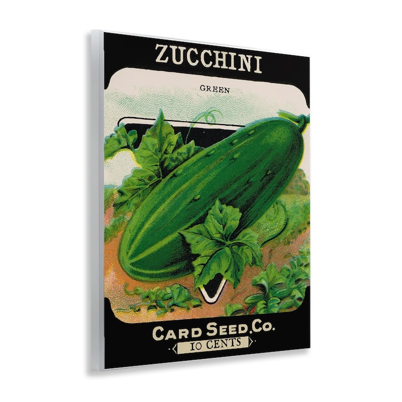 Stupell Vintage Garden Zucchini Wall Plaque Art Design By Lil' Rue
