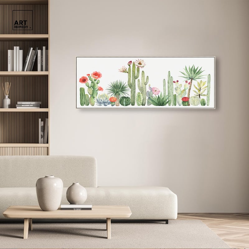 Cactus Over Doors II Panoramic Canvas by Art Remedy