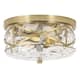 2-Light Flush Mount Glass Ceiling Light with Metal Frame - N/A - Gold
