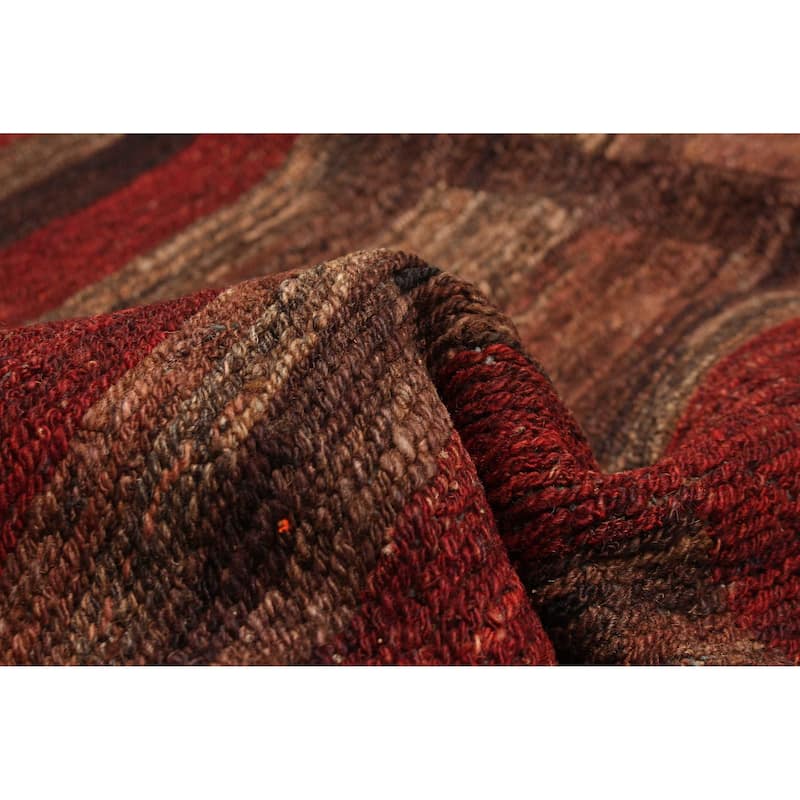ECARPETGALLERY Flat-Weave Natural Red Wool Tapestry Kilim - 5'3 x 6'6