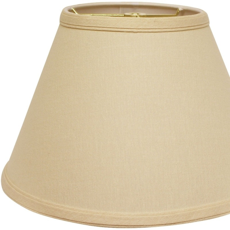 12" Parchment Biege Empire Hardback Slanted Linen Lampshade UF - 12"x8"x8"
