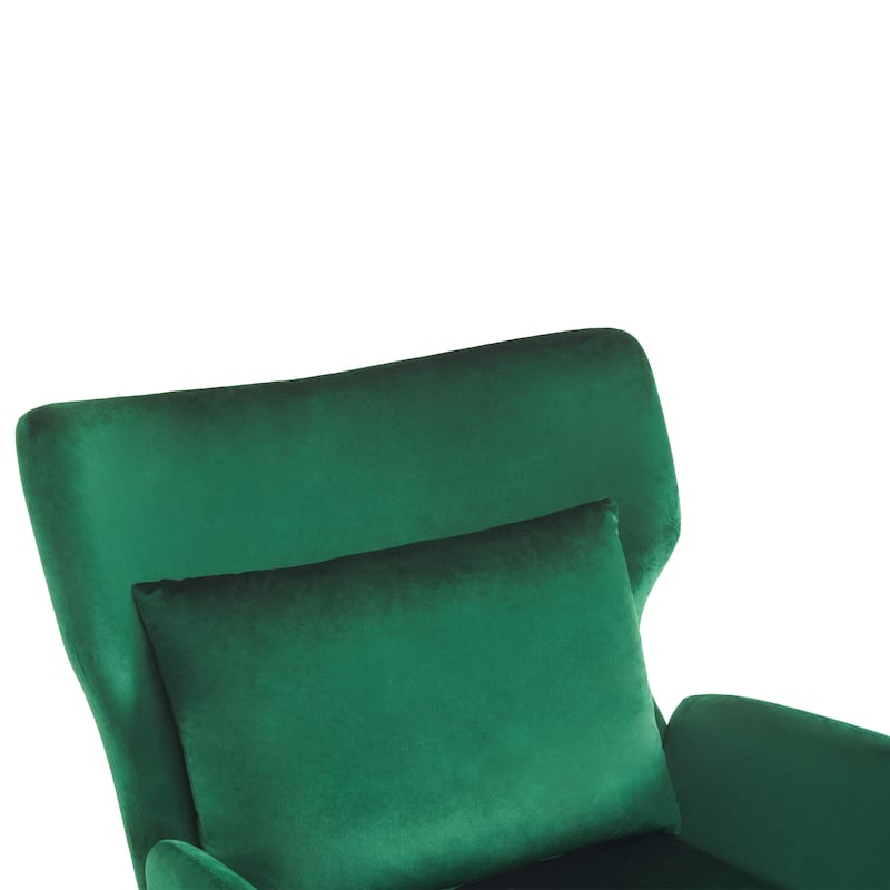 Stylish Wing Back Velvet Accent Chair by Christopher Knight Home