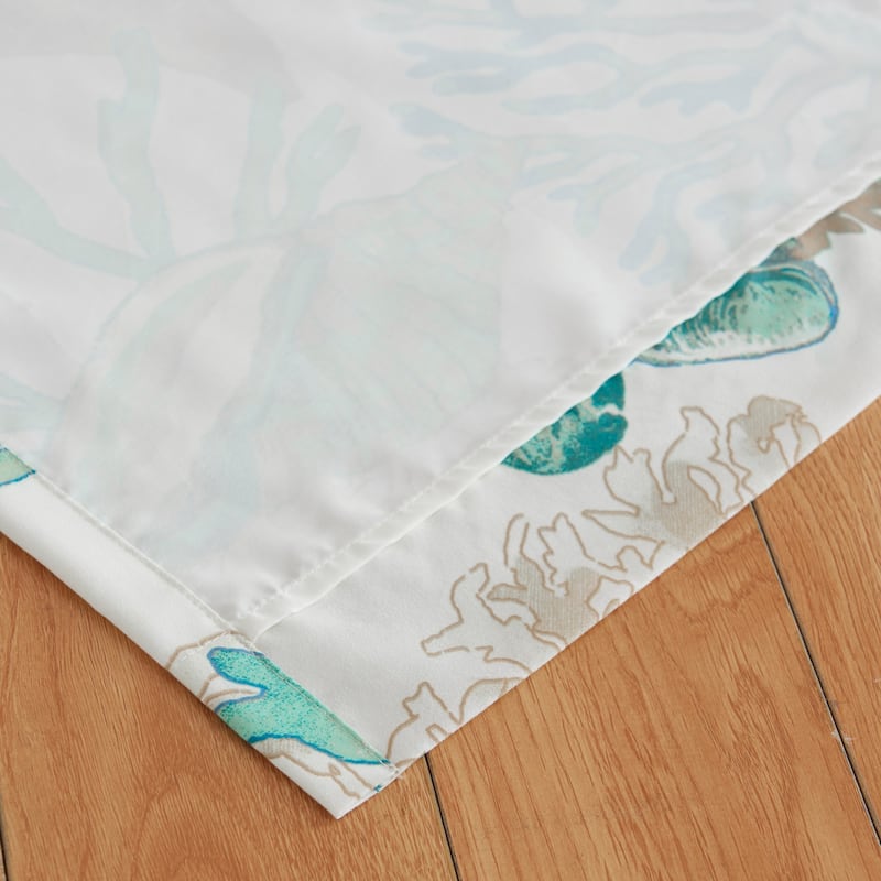 Greenland Home Fashions Atlantis Jade Coastal Curtain Panel Set (Set of 2)