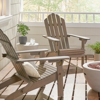 Hollywood Outdoor Outdoor Acacia Wood Foldable Adirondack Chairs (Set of 2) by Christopher Knight Home