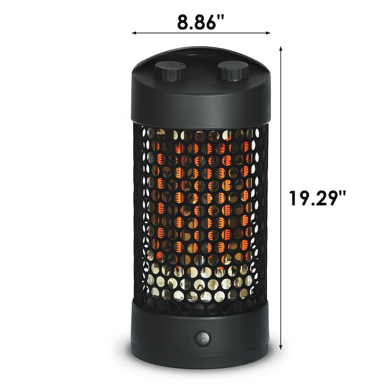 1200W Electric Freestanding Patio Heater, Outdoor Heating 4100 BTU - N/A
