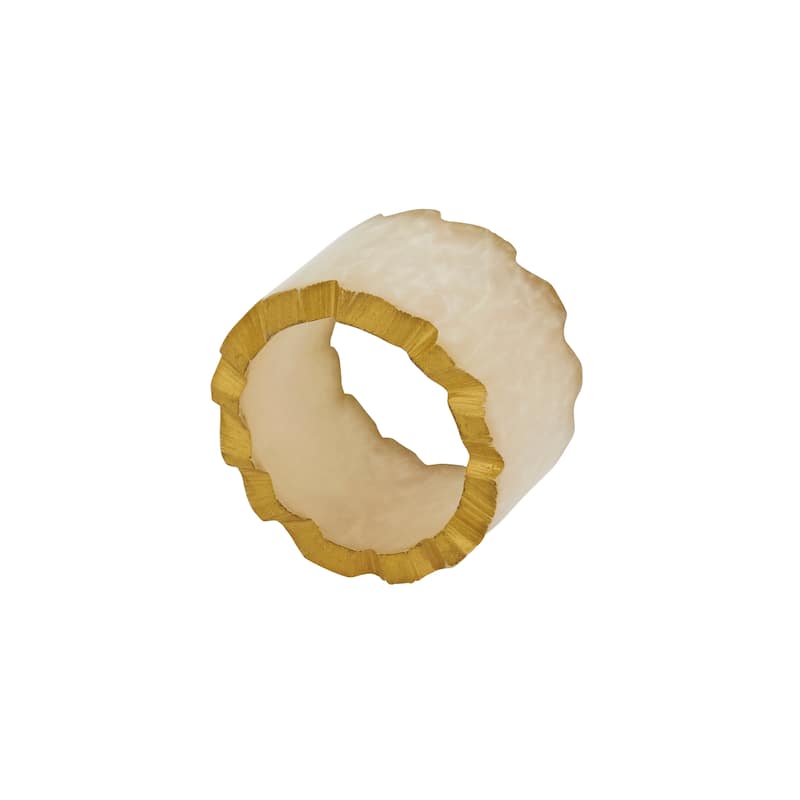 Resin Artistry Napkin Ring (Set of 4) - Ivory - Set of 4