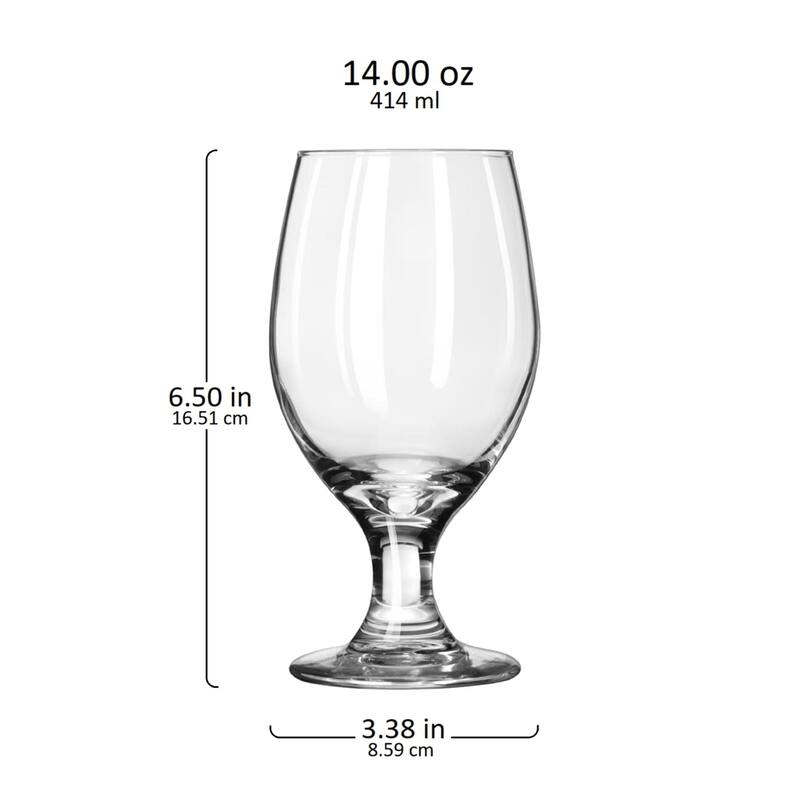 Libbey Perception Banquet Goblet Glasses, 14-ounce, Set of 12 - Set of 12