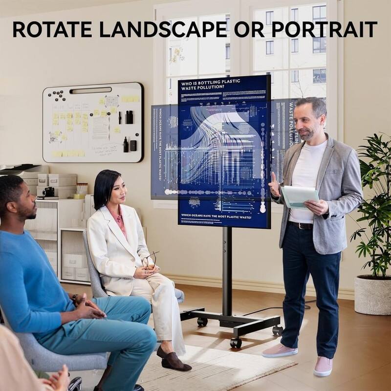 Mobile TV Stand with Power Outlet