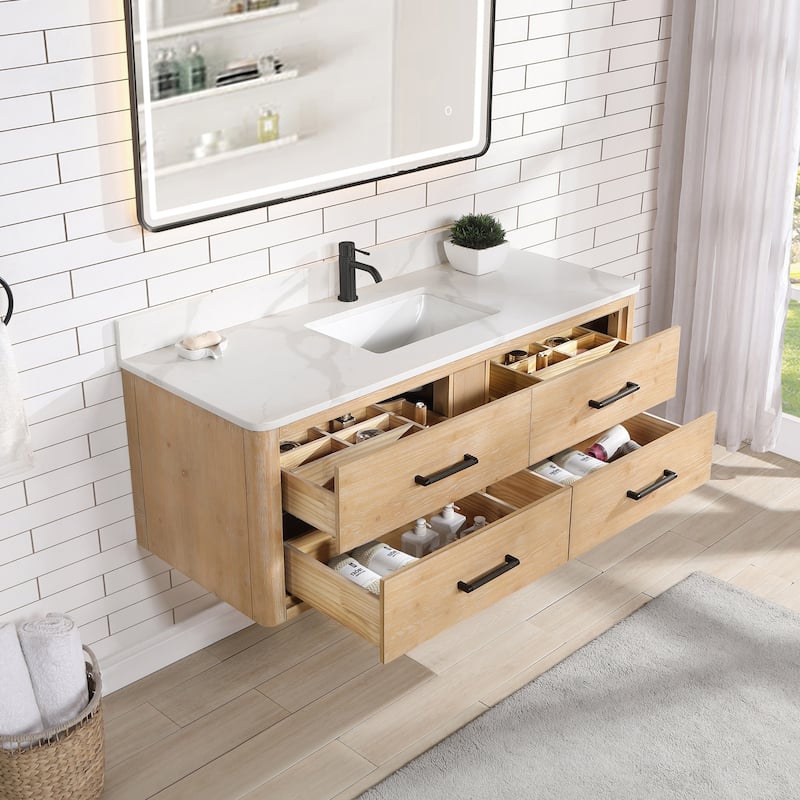 Miseno MV-NM-706655 Cristo 54" Wall Mounted Single Basin Vanity Set