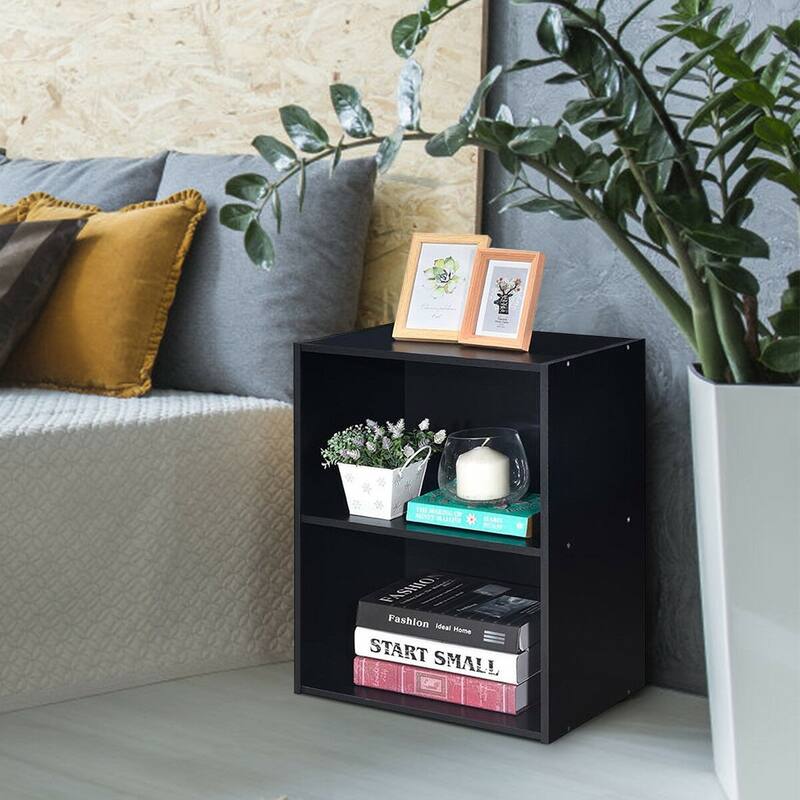 2 Tier Open Night Stand End Table Sofa Side Storage Furniture - 17" x 11.5" x 21.5" (L x W x H)