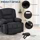 preview thumbnail 3 of 14, Garvee 360° Swivel Recliner Chair with Vibration Massage and Heating, Extra-Wide Chenille Sofa for Living Room/Bedroom