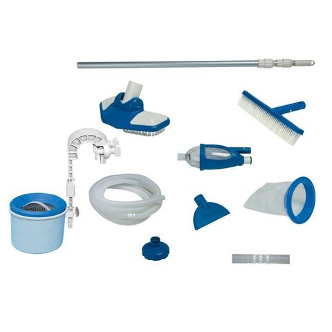 Intex Deluxe Pool Automatic Surface Skimmer and Maintenance Kit w/ Vacuum & Pole - 4.1