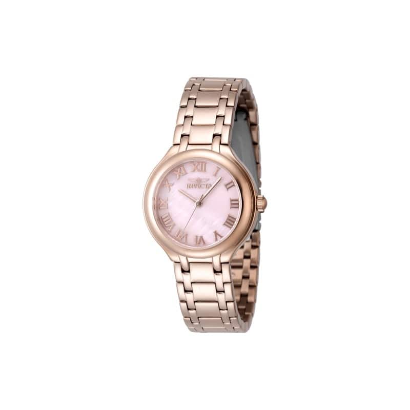 Invicta Women's 48232 Wildflower Quartz 3 Hand Pink Dial Watch - Rose Gold