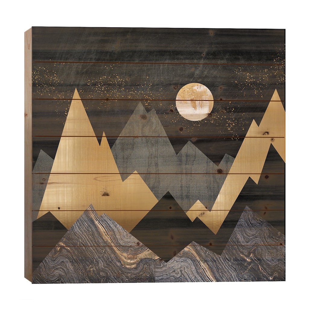 Metallic Night Print On Wood by SpaceFrog Designs - Multi-Color