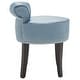 preview thumbnail 11 of 12, SAFAVIEH Georgia Teal Vanity Stool - 17.9" x 19" x 22.8"