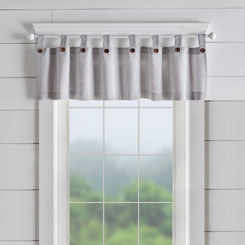 Tucker Ticking Stripe Window Valance - 60"w x 15"l - 60"w x 15"l
