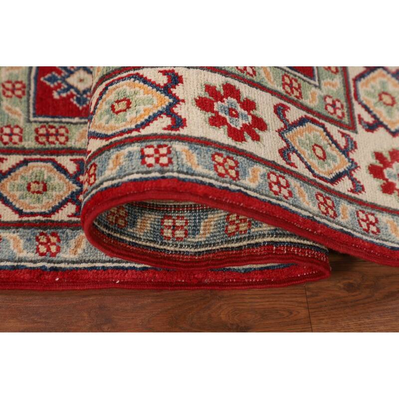 Red Kazak Foyer Rug Hand-Knotted Oriental Accent Wool Carpet - 2'8" x 3'11"
