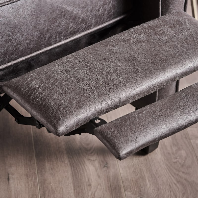 Roomfitters Push Back Recliner Chair with Rolled Arms and Padded Seat for Living Room or Study
