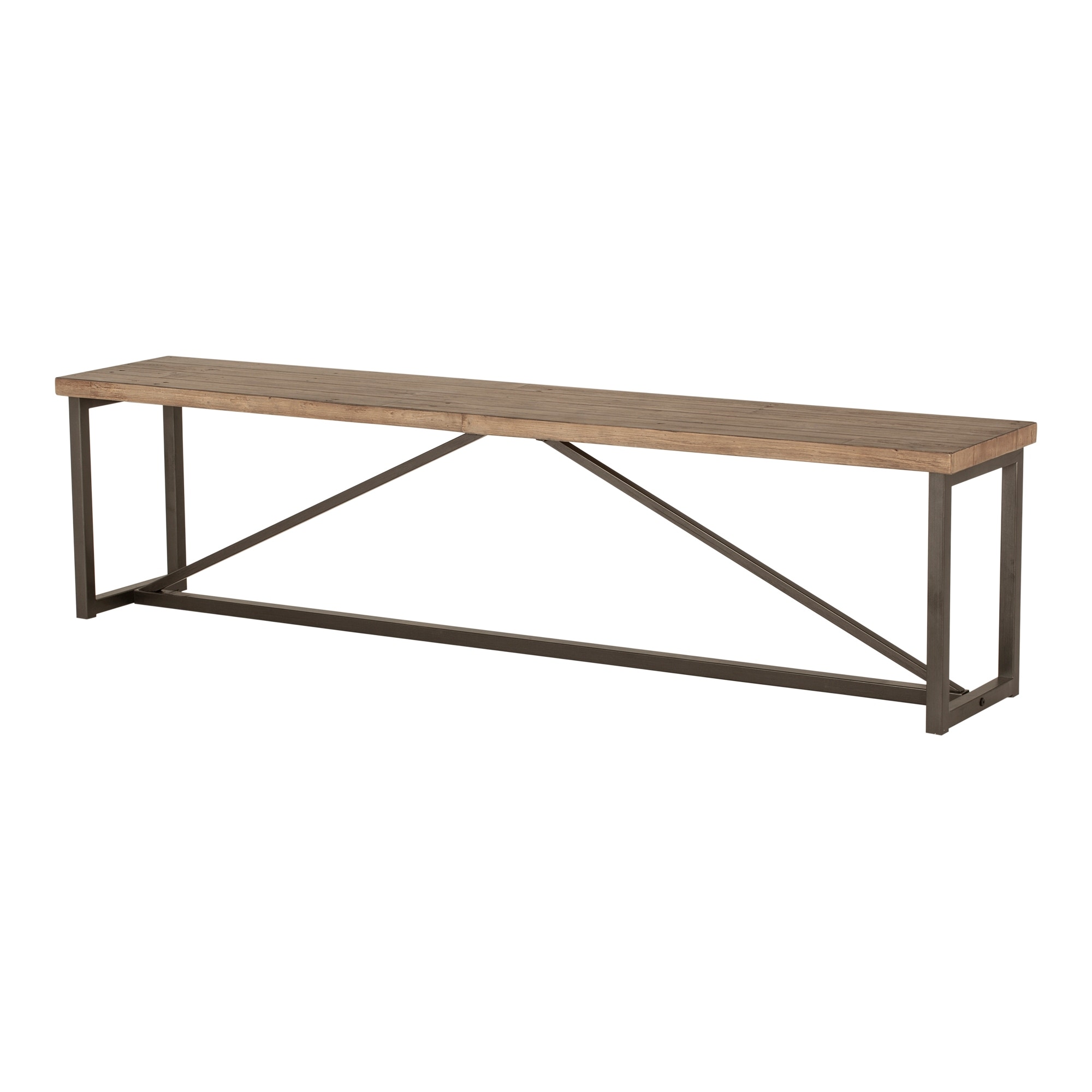Aurelle Home Reclaimed Pine Transitional Bench - Natural