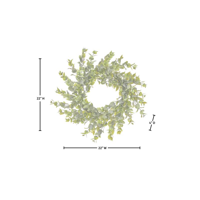 22" UV Eucalyptus Wreath