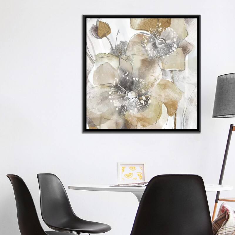 iCanvas "Taupe Spring Poppy II" by Maria Donovan Framed Canvas Print