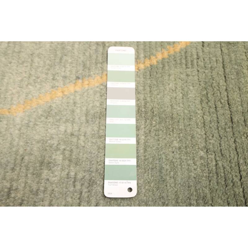 ECARPETGALLERY Hand-knotted Pak Finest Marrakesh Light Green Wool Rug - 9'0 x 12'3