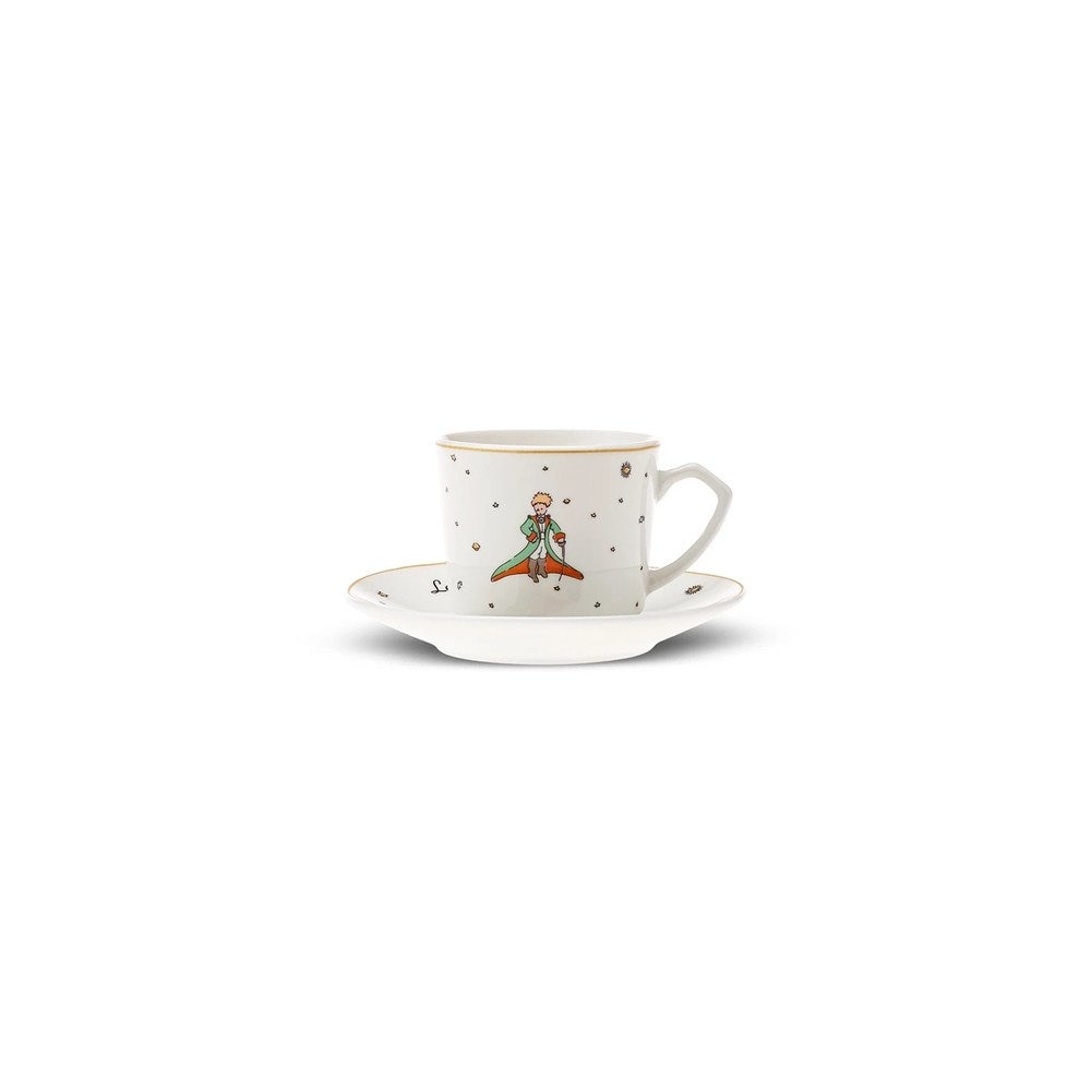 Karaca The Little Prince Tea Coffee Cup and Saucer Set for 6 - 6 Piece