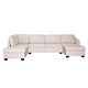 Large Sectional Couch Modern U-Shape Sofa Polyester Sofa Set w/Double ...