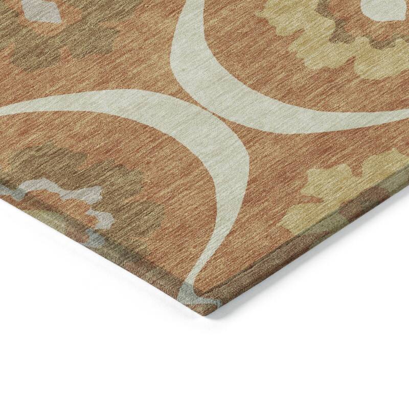 HomeRoots Medallion Transitional Rectangle Outdoor Rug