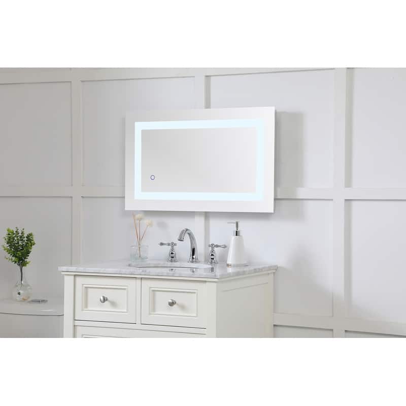 Avalon 18" x 30" Hardwired LED mirror - Silver