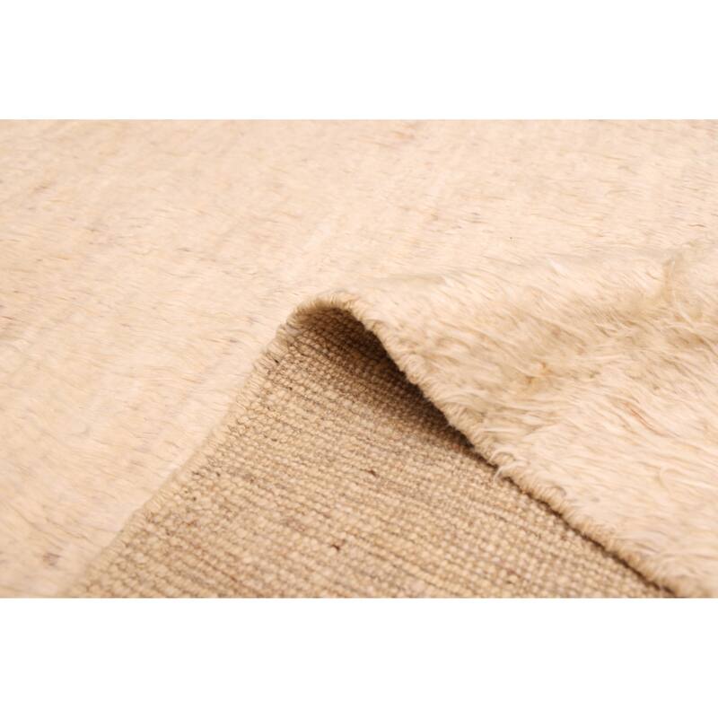 ECARPETGALLERY Hand-knotted Pak Finest Marrakesh Cream Wool Rug - 6'1 x 7'3