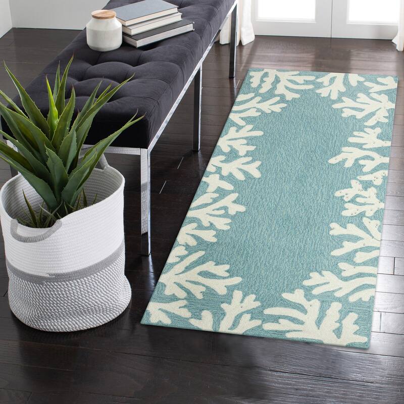 Liora Manne Capri Coral Border Indoor/Outdoor Rug