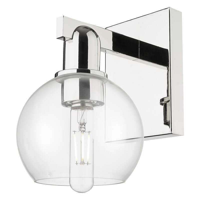 Innovations Lighting 716-1W-10-6 Athens Sconce Athens 10" Tall Wall - Polished Nickel / Clear