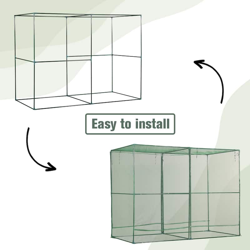 Aoodor 8'x4'x6' Crop Cage Plant Protection Netting Tent with Zipper