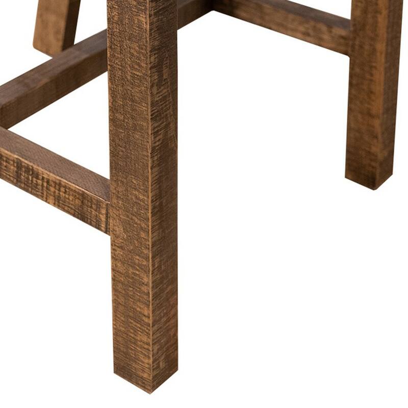 Pola Dining Side Chair Set of 2, Cutout Back, Gray, Brown Solid Wood