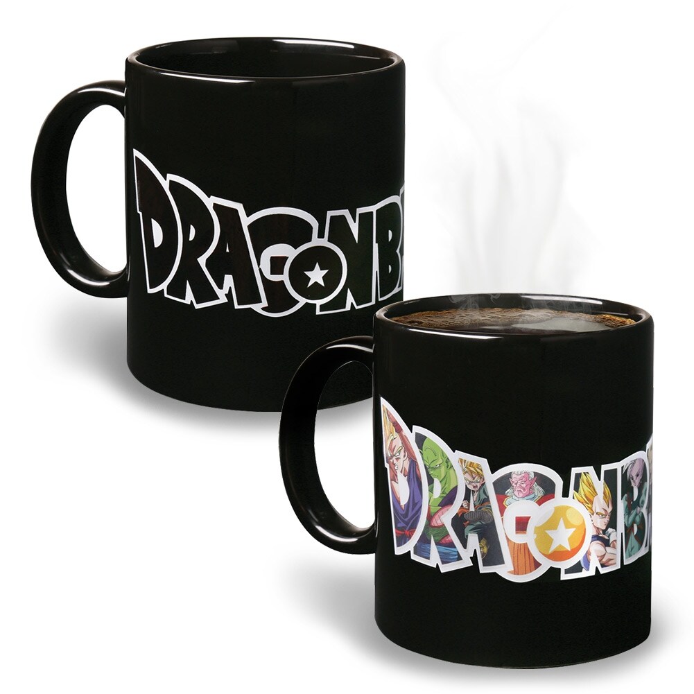 Shop Dragon Ball Z Logo And Character Reactive Heat Changing Mug