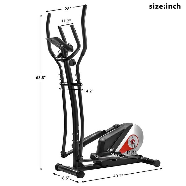 Elliptical machine clearance magnetic resistance