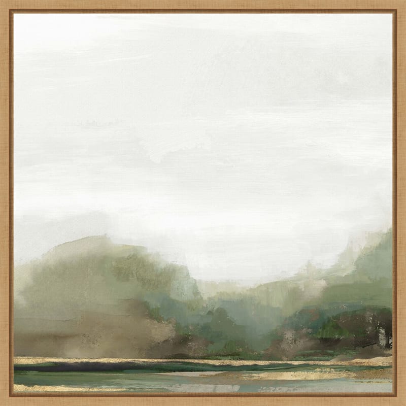 Misty Landscape at Dawn by PI Studio Framed Canvas Wall Art Print