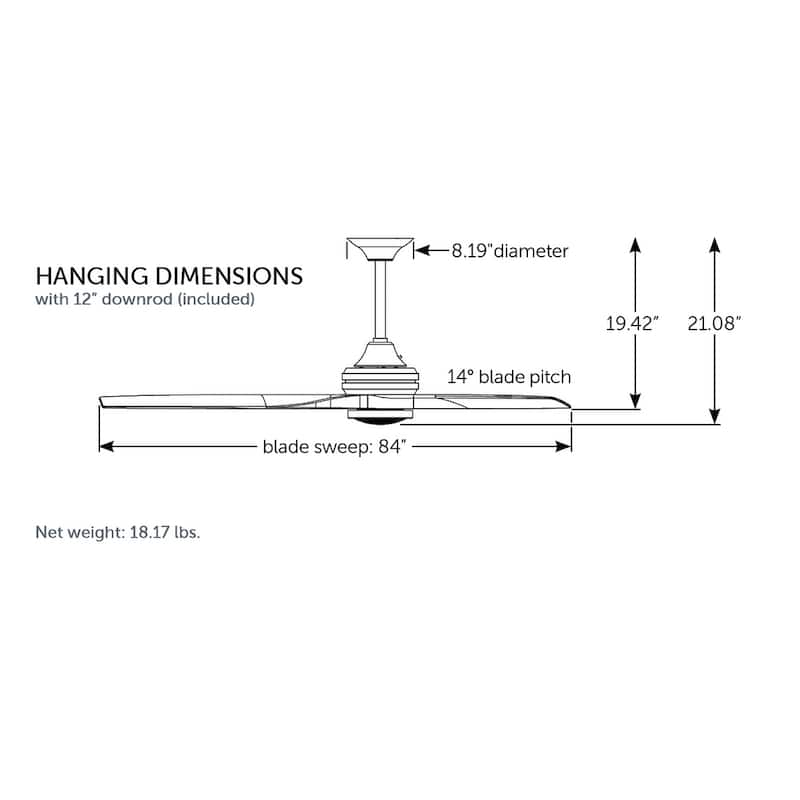 Fanimation Spitfire DC Custom Indoor/Outdoor Smart Ceiling Fan DC Motor with Remote - Matte Greige